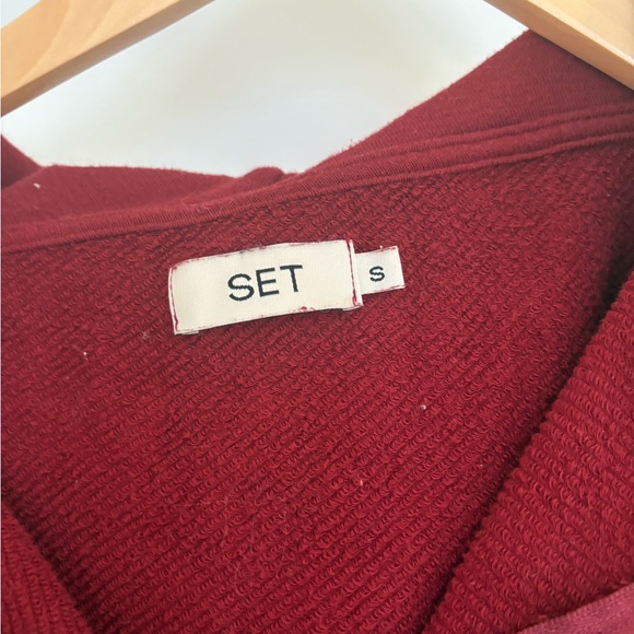 Set active Women's lightweight sweats Burgundy Zip-Up Hoodie- trail - Picture 4 of 5